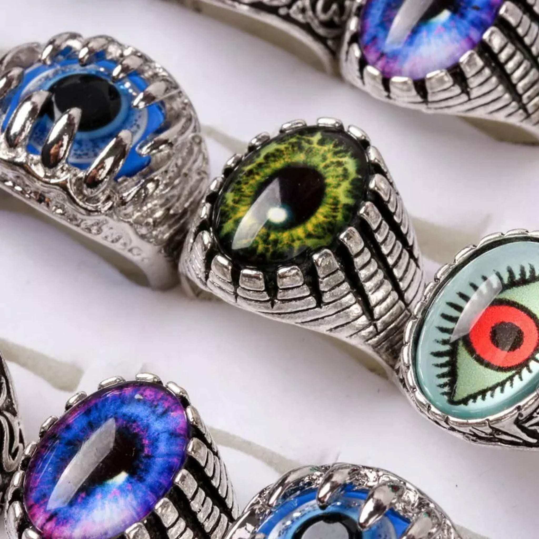 HOOUN Wholesale 10pcs Retro skull Gothic Men Women Punk