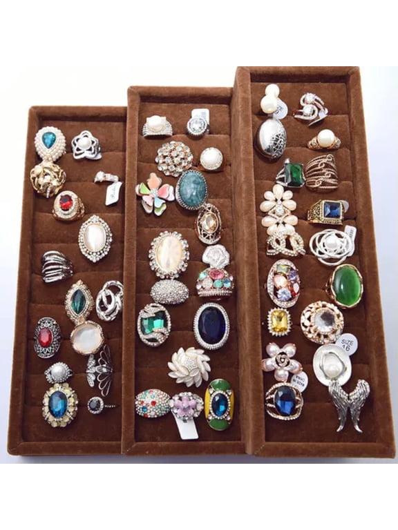 Wholesale 5-100pcs Rings Mixed Rings Bulk Finger Gemstones Crystal Jewelry Lot-Random-5pcs