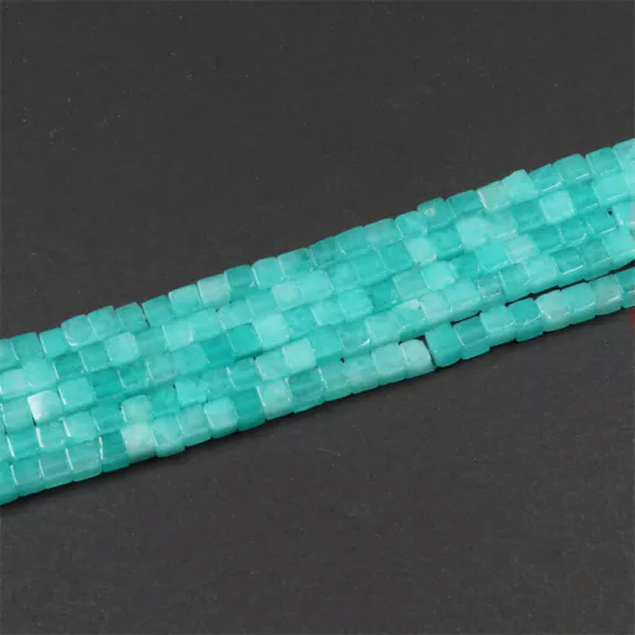HOOUN Wholesale 850pcs/Lot Mix Natural Gemstone Square Spacer Loose Beads 4mm DIY-Blue stone