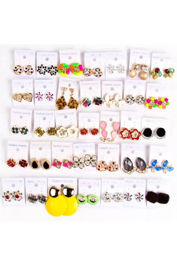 Wholesale Fashion 50pairs/Lots Crystal Hook Dangle Earrings Jewelry Mix Style