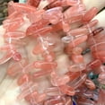 thumbnail image 1 of HOOUN Wholesale Irregular Natural Stone Agates Loose Beads for Jewelry Making 15.5''-Watermelon red, 1 of 9