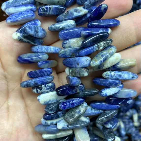 HOOUN Wholesale Irregular Natural Stone Agates Loose Beads for Jewelry Making 15.5''-sodalite