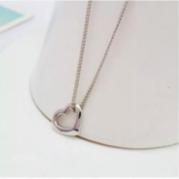 HOOUN Wholesale Women Choker Chunky Statemen Bib Pendant Necklace Chain Xmas Jewellery-16 Heart Silver