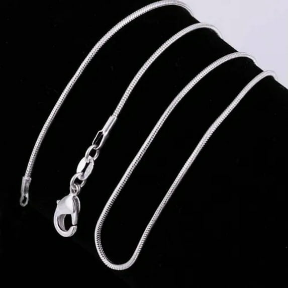 HOOUN Wholesale Women Silver Plated Figaro Snake Chain Necklace Cuban 16'-30'' Jewelry-5Pcs Snake Chain-24