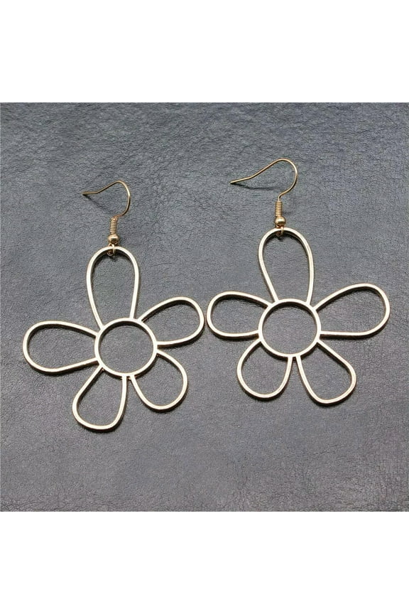 Woman Fashion 10 Pairs K C Gold Flower Earring Eardrop C14641