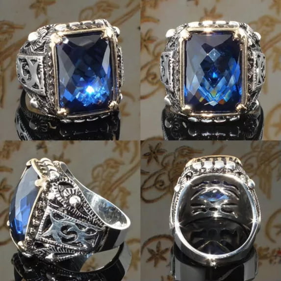 HOOUN Women 925 Silver Rings Cubic Zirconia Jewelry Wedding Ring Gifts Size 6-10-6-#4