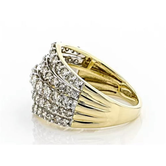 HOOUN Women Fashion 925 Silver Rings Cubic Zirconia Wedding Ring Size 6-10-Gold-9