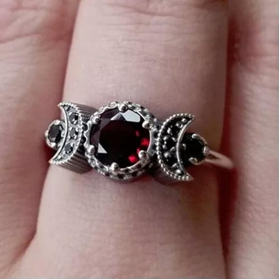 HOOUN Women Fashion 925 Silver Wedding Rings Cubic Zirconia Jewelry Size 6-10-#9-7