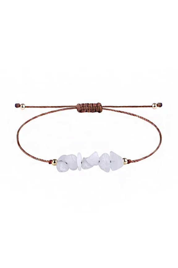 Women Fashion Natural Gem Stone Bracelet Irregular Chip Gemstone Beads Bracelet -11