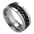 thumbnail image 1 of HOOUN Women Men Stainless Steel Silver/Gold Rings Wedding Band Jewelry Gift Size 6-12-11-#6, 1 of 8