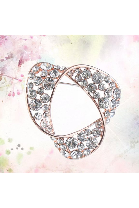 Women Personality Brooch Rhinestone Bride Pin Stylish Female