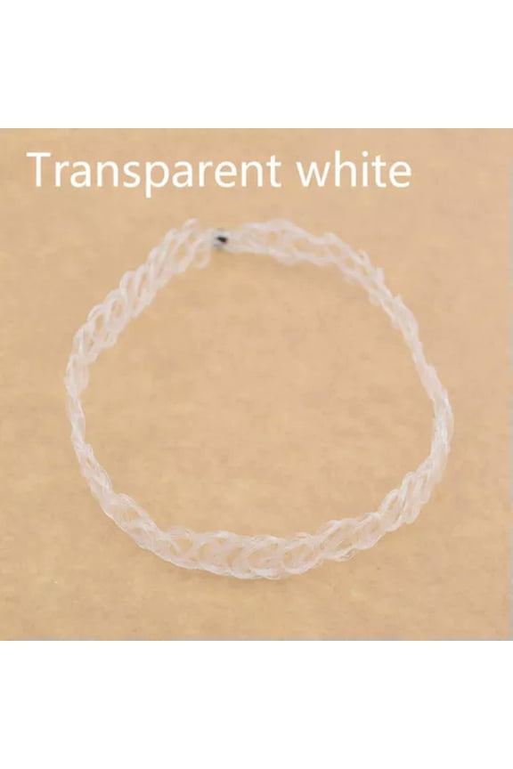 Womens Choker Collar Necklace Colorful Stretch Elastic Clavicle Fashion Jewelry-Transparent