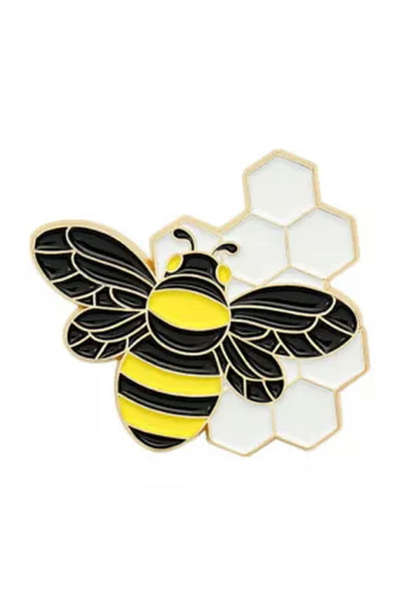 Yellow Bee Brooch Exquisite Cartoon Flower Lapel Pin Enamel Pins Badge Ornament-1