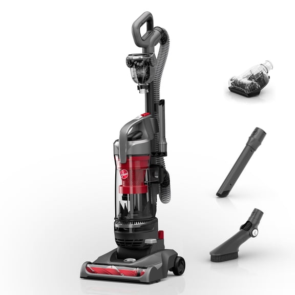 HOOVER REWIND PET UPRIGHT BAGLESS VACUUM CLEANER AUTOMATIC CORD REWIND - GRAY