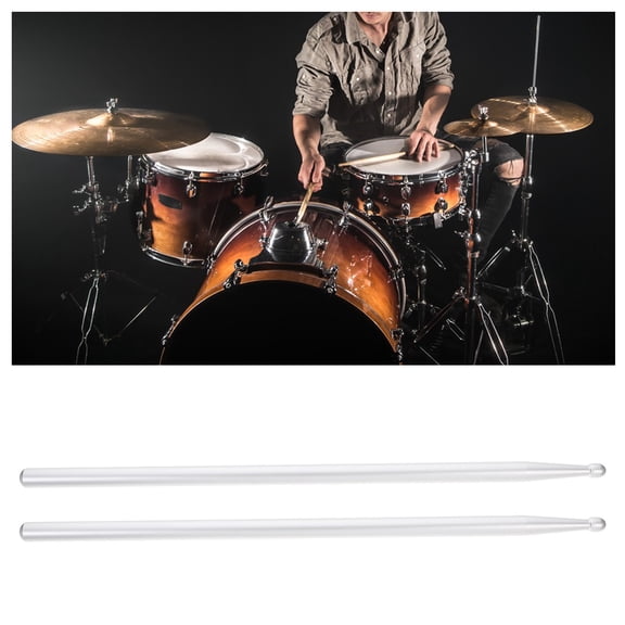 HOOWIFFY Aluminum Drumsticks 5A Metal Percussion Sticks Pair for Band Concert Practice and Performance