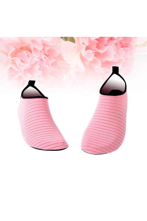 1 Pair Soft Silicone Socks Pink Thickened Non Slip Yoga Pilates Balance Enhancement