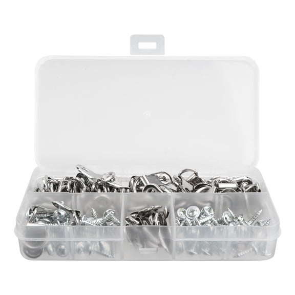 HOOWIFFY 1Set Stainless Steel Frame Hanging Hooks Easy to Install for Home Decor