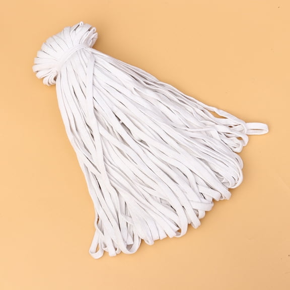 HOOWIFFY Thick White Cotton Flat Rope for Crafts, Costume Making, Waistbands, Bag Straps, Projects and More