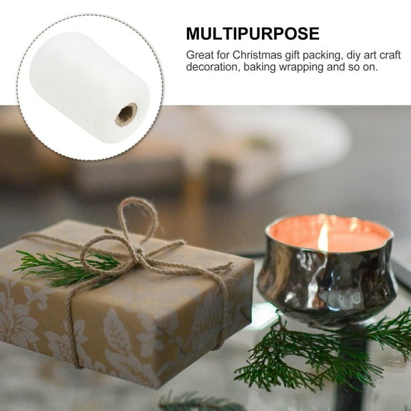 HOOWIFFY White Nylon Twine Rope for Trussing Turkey, Food Presentation, Cooking, Baking, and Kitchen Use