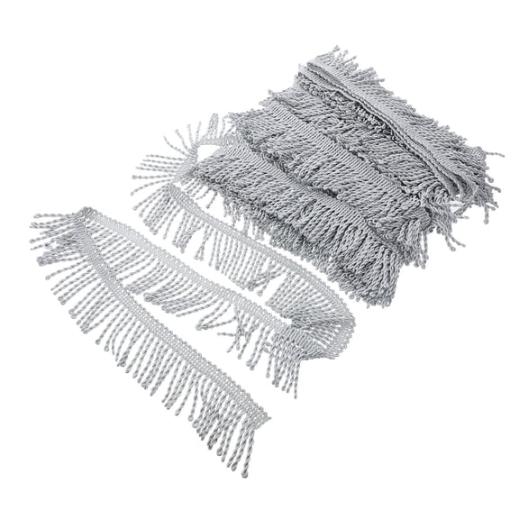 HOOWIFFY Fringed Trim Grey Polyester DIY Sewing Lace Decorative Border