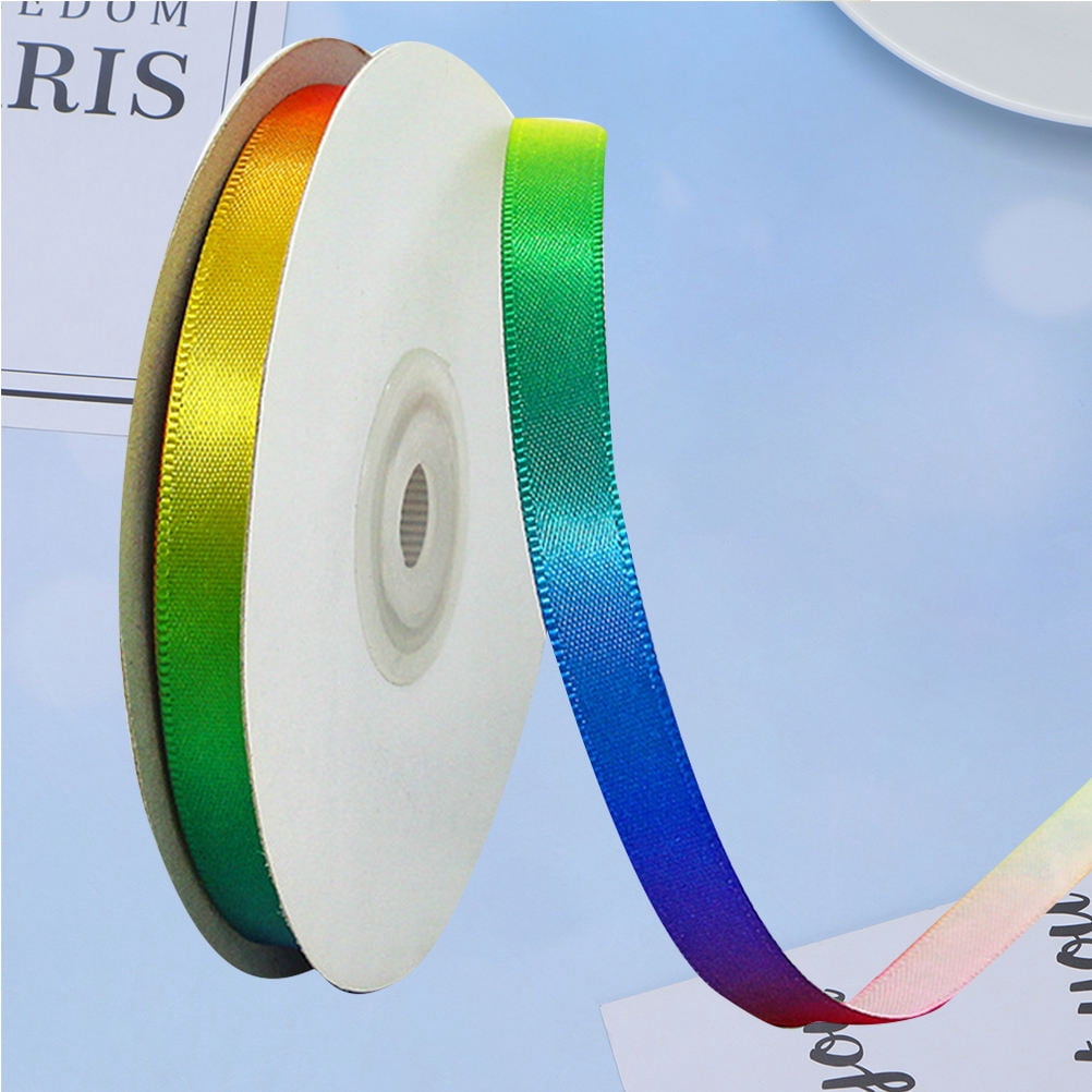 HOOWIFFY Multi Color Gradient Wrapping Ribbon Lightweight Durable ...