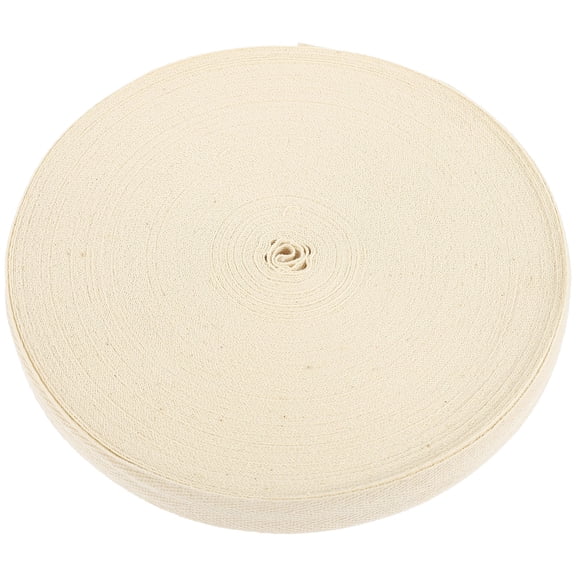 HOOWIFFY Beige Cotton Twill Ribbon for Wrapping, Crafts, Sewing Projects, and Clothing Accessories