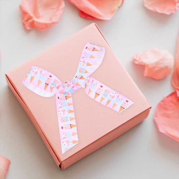 HOOWIFFY Decorative Ice Cream Ribbon Multi Polyester for Wrapping and Crafts