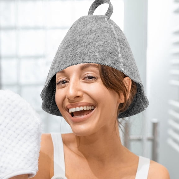 HOOWIFFY Insulated Sauna Hat Cap with Felt Water Absorption, Comfortable and Sauna Accessory, 1 Set