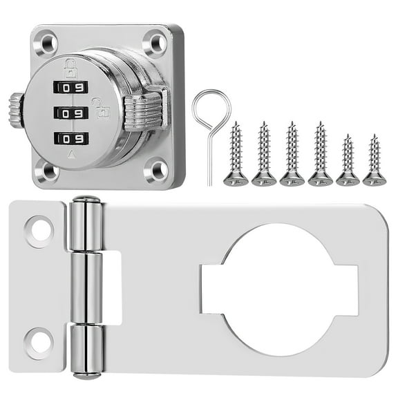 HOOWIFFY Closet Door Locks Set for Double Doors with Combination Number Lock Zinc Alloy Security