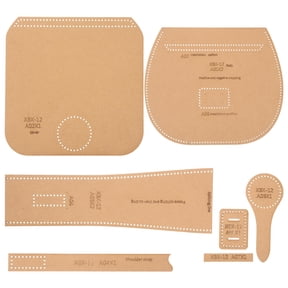 HOOWIFFY Bag Pattern Stencils Set Kraft Paper Light Brown for Easy Patchwork and Craft Projects