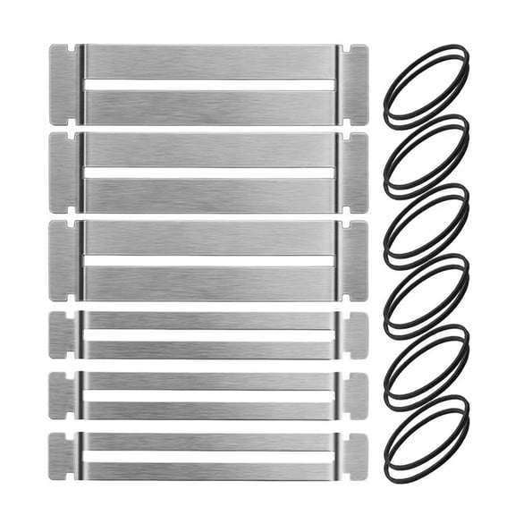 HOOWIFFY 1Set Plated Silver Guitar Fret Guard Protector with Rubber Bands for Fingerboard Protection