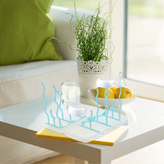 HOOWIFFY Multi-Color Plastic Drying Rack for Bottles and Accessories 1 Set