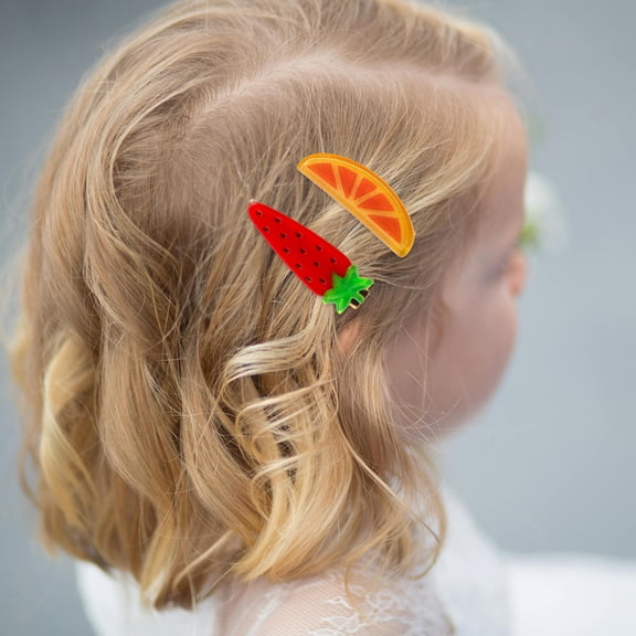 HOOWIFFY 1 Set Simulation Fruit Hair Clips Hair Styling for Women Travel