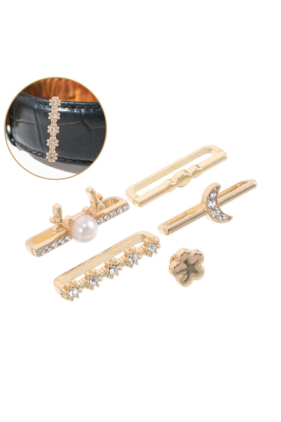 Golden Metal Watch Strap with Decorative , Stylish and Replacement Band, 1 Set