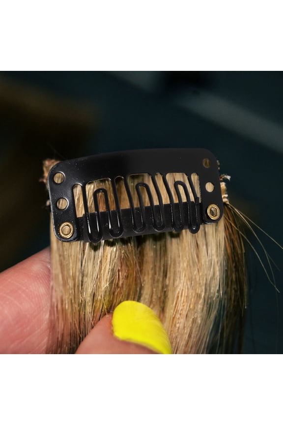 Wig Making Clip Kit Black Steel Wire for Secure Hair Extensions 1Set