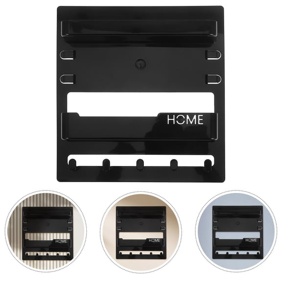 HOOWIFFY Black Compact Key Holder with Space-Saving Design for Home Organization, and Practical, 1 Set