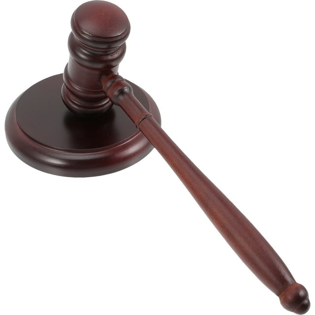 HOOWIFFY 1 Set Wooden Hammer for Judge and Auctioneer Courtroom and Clubs Clear Sound Simple Design