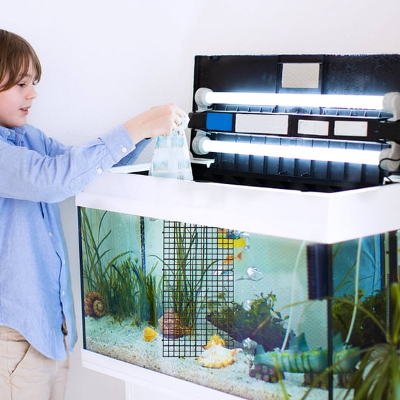 HOOWIFFY Aquarium Divider Kit, Black, Durable Plastic, Isolates Fish, Enhances Survival, 1Set