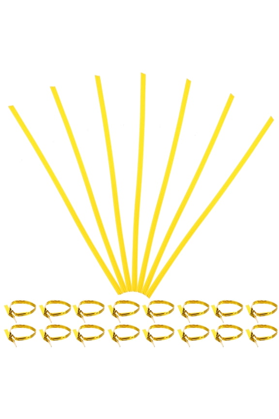 Candy Ties Plated Gold Iron Wire Flexible Twisting Ties for Daily Packaging