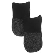 HOOWIFFY 10 Pairs Black Anti-Sweat Finger Sleeves for Mobile Gaming, Breathable Fiber, Comfortable Fit for Gamers