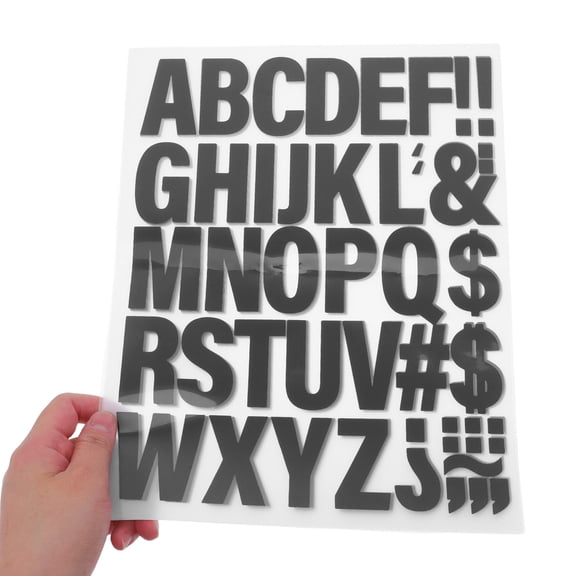 HOOWIFFY 10 Sheets Black Heat Transfer Vinyl Letters for Fabric Iron-On Patches and Easy to Use