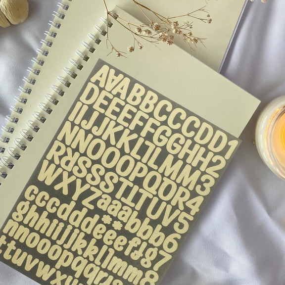 HOOWIFFY Golden Alphabet Stickers with Adhesive for Guitar and Scrapbook DIY Projects