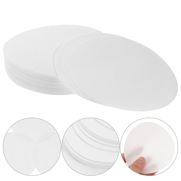 HOOWIFFY 100 Pcs 9.00X9.00X0.01CM Paper Pulp Filter Paper for General Chemistry and Separation