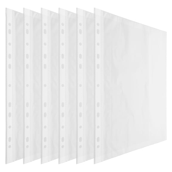 HOOWIFFY 100 Pcs Clear Page Protectors Photo Storage Pages for Document Protection and Office Supplies