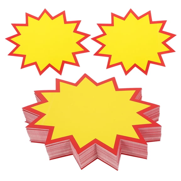 HOOWIFFY Replacement Sale Tags Sale Tags Yellow Paper Price Display Retail Store 100 Pcs