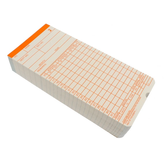 HOOWIFFY 100 Sheets Time Clock Machine Compatible Beige Attendance Card for Managers