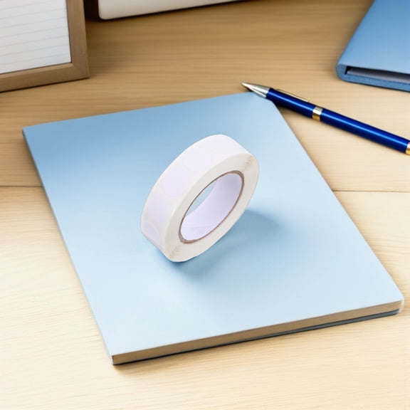 HOOWIFFY 1000Pcs White Round Self Adhesive Labels Waterproof Writable Circle Stickers for Organizing and Marking