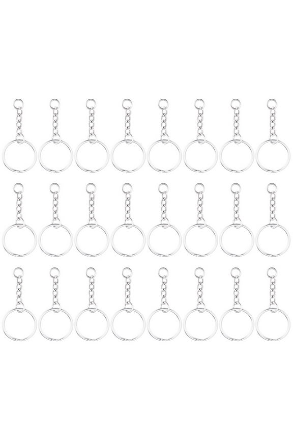 Split Keychain Ring Iron Keeps Keys Secure for DIY Projects 100Pcs