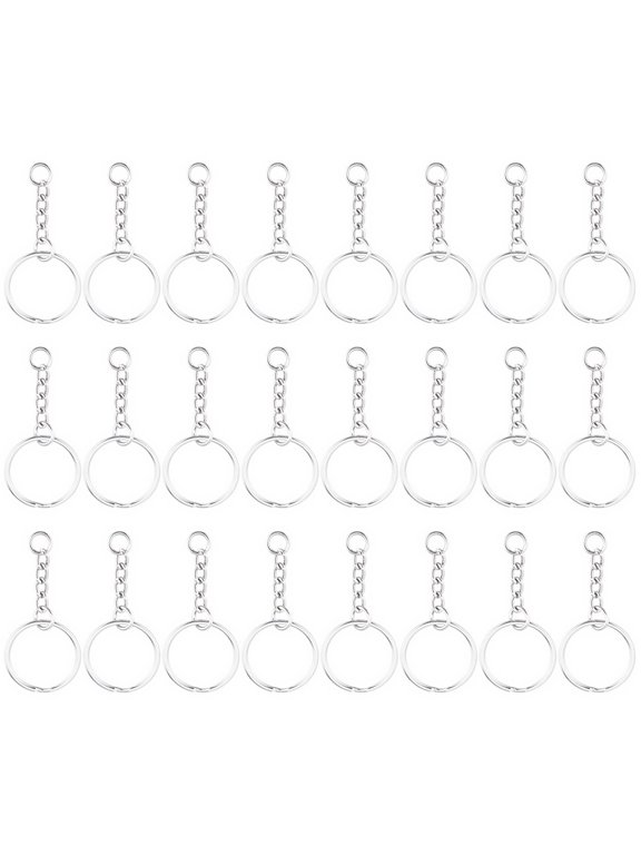 Split Keychain Ring Iron Keeps Keys Secure for DIY Projects 100Pcs