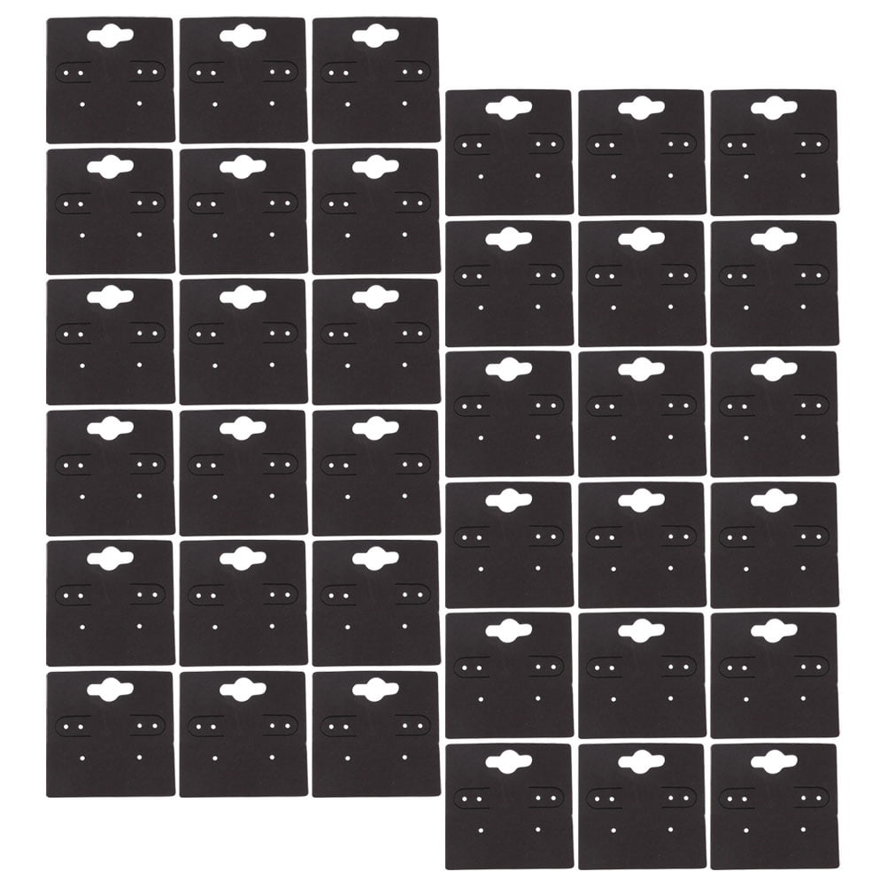 Twavang 100-Pack Earring Display Cards With Backs & Bags - Blue Kraft Paper, 3.5x2.3 Inches